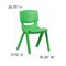 Emma and Oliver 2 Pack Plastic Stackable School Chair with 15.5"H Seat